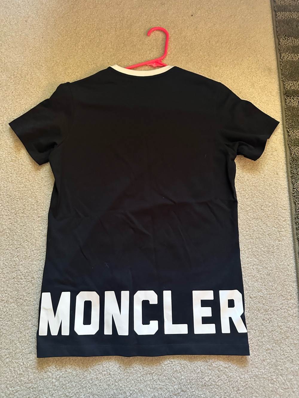 Moncler Black Tee with White Trim